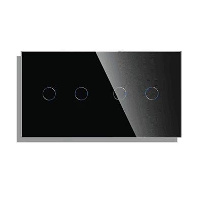 Zigbee 2+2 Gang Switch - Black