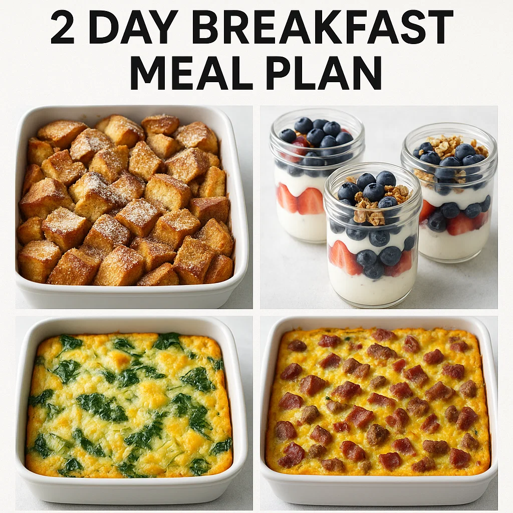 2-day Breakfast Meal Plan