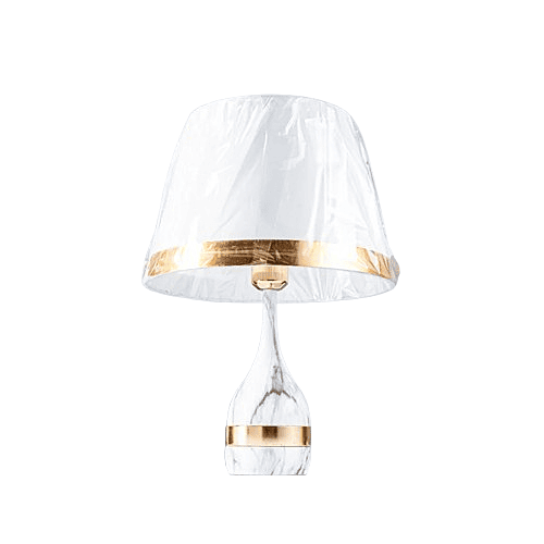 تيبل لامب ابيض مع ذهبي