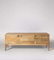 Mid-Century Modern Mango Wood Media Console - 3-Door TV Stand Mid-Century Modern Mango Wood Media Console - 3-Door TV Stand