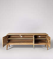 Mid-Century Modern Mango Wood Media Console - 3-Door TV Stand Mid-Century Modern Mango Wood Media Console - 3-Door TV Stand