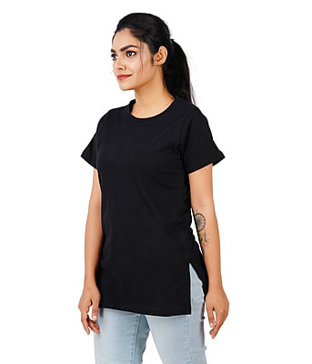 Regular Fit T Shirt -Black Regular Fit T Shirt -Black