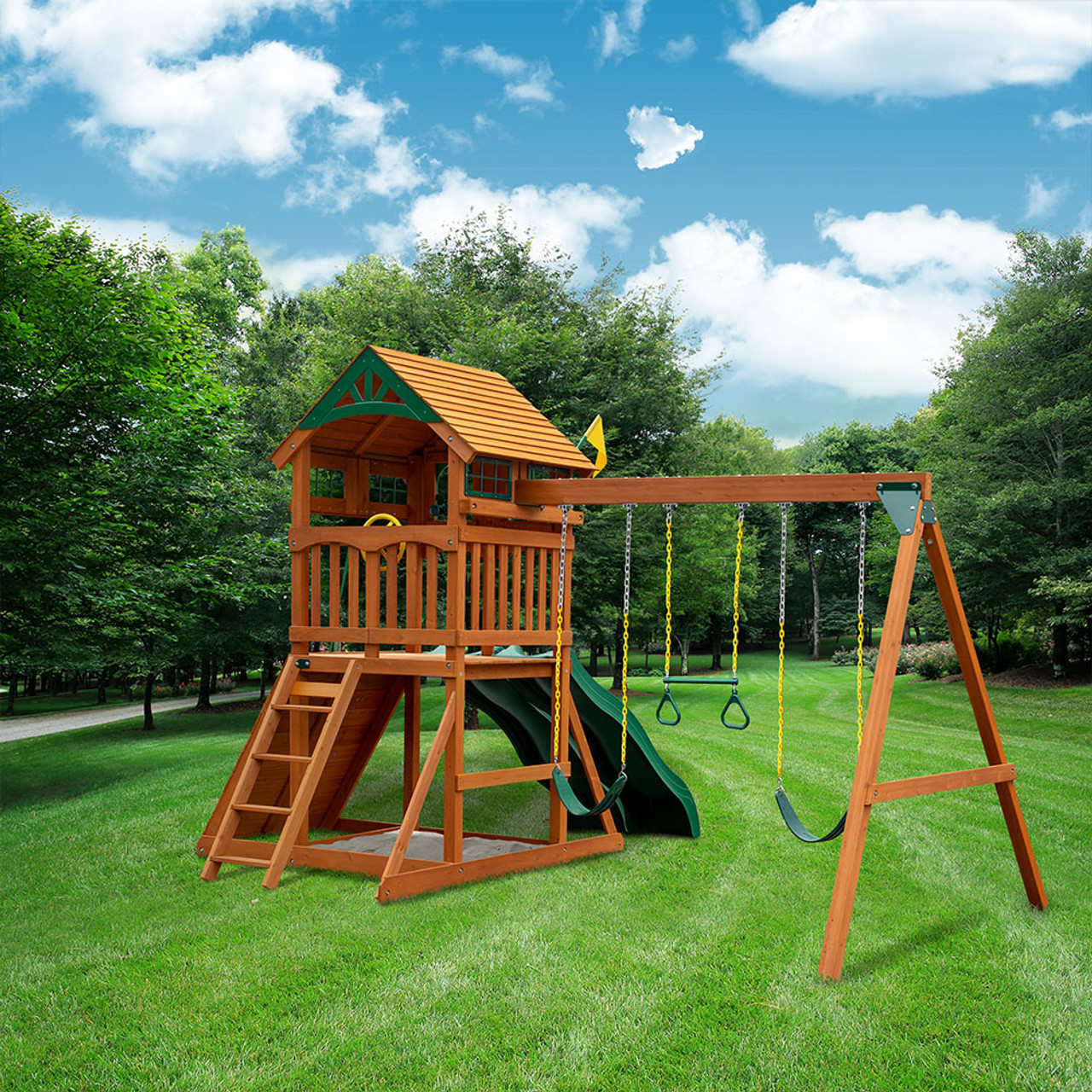 Outing w/ Double Slides w/ Standard Wood Roof Outing w/ Double Slides w/ Standard Wood Roof