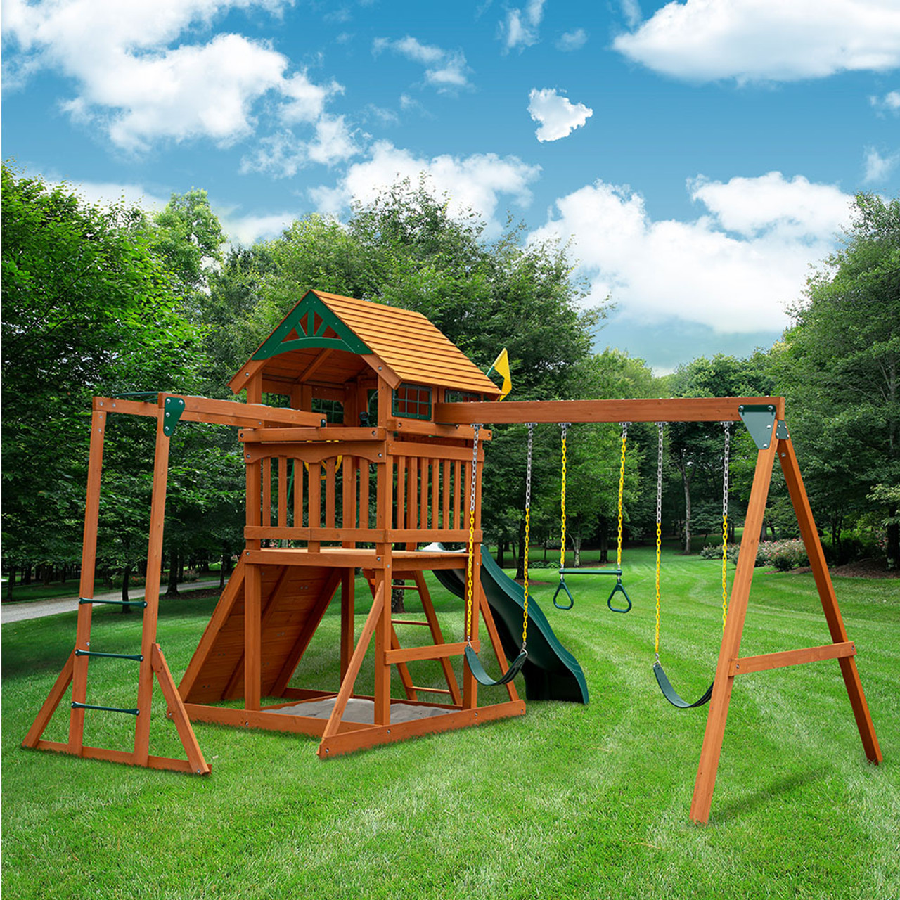 Outing w/ Monkey Bars w/ Standard Wood Roof Outing w/ Monkey Bars w/ Standard Wood Roof