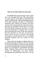 Way to Attain Bliss in Old Age Way to Attain Bliss in Old Age