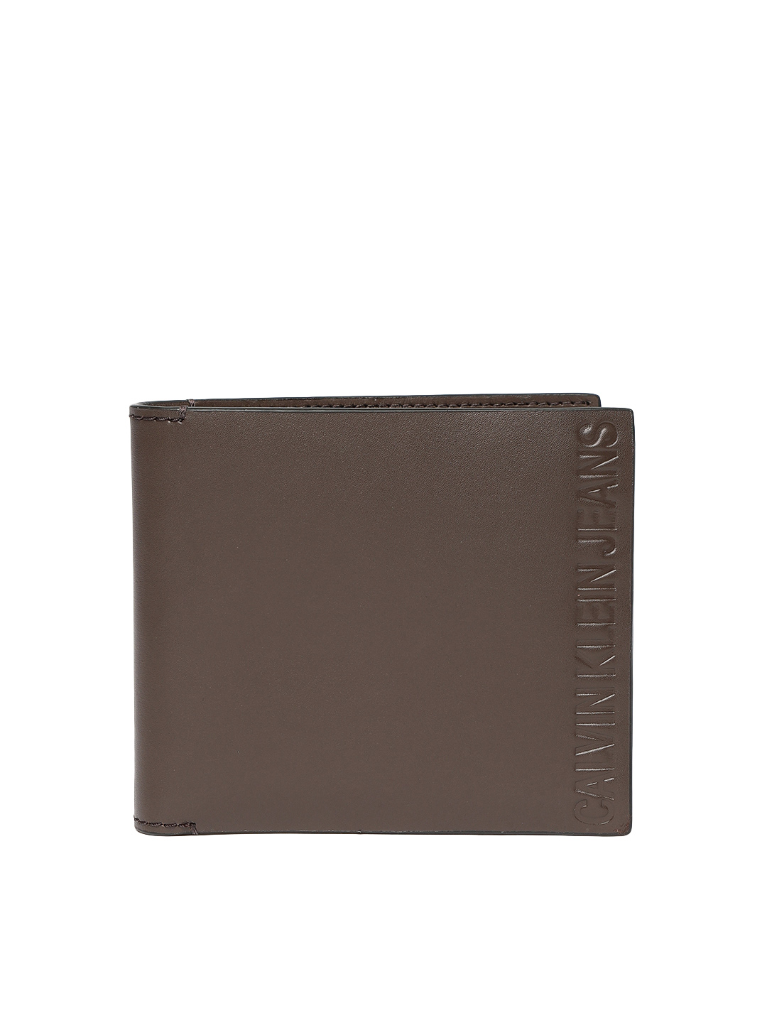 Men Brown Solid Leather Two Fold Wallet Men Brown Solid Leather Two Fold Wallet