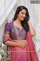B809: Beautiful Banarasi Silk Long 2Pc Set