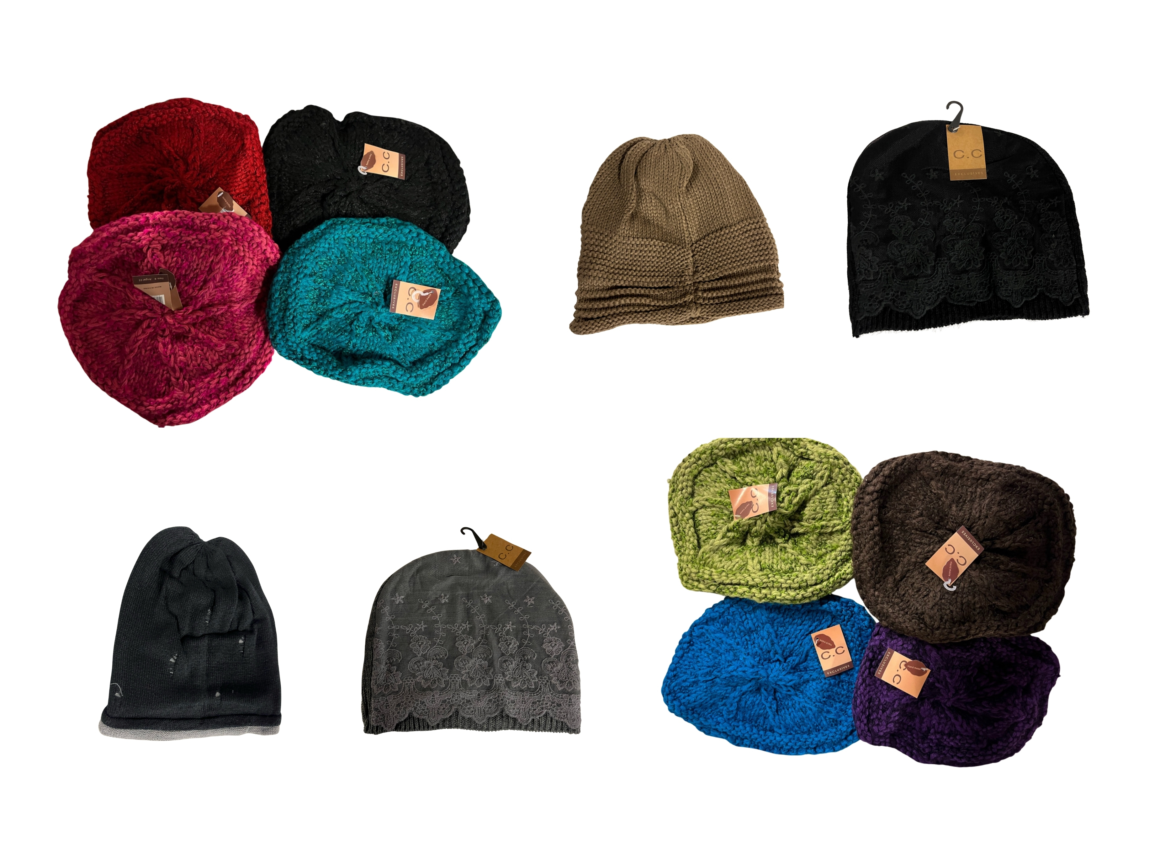 Wholesale Pallet of Mixed CC Beanie Knitted Hats β Assorted Colors & Styles - 1080 pieces on this pallet your piece price is $1 retail is $8 - $16 Wholesale Pallet of Mixed CC Beanie Knitted Hats β Assorted Colors & Styles - 1080 pieces on this pallet your piece price is $1 retail is $8 - $16