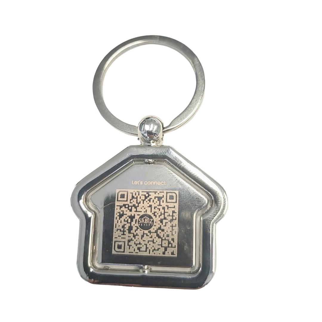 Metal House-Shaped Keychain Metal House-Shaped Keychain