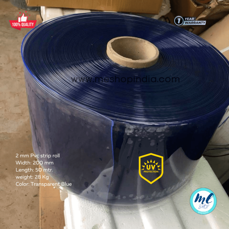 PVC Roll-2mm x 200mm-Dop Quality Premium Standard Transparent Blue PVC Roll-2mm x 200mm-Dop Quality Premium Standard Transparent Blue