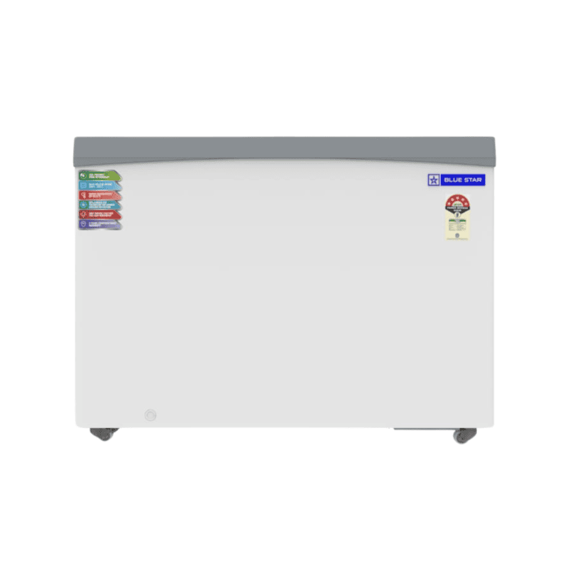 Front look of Blue Star Flat glass top Deep Freezer-GT5-350NP Front look of Blue Star Flat glass top Deep Freezer-GT5-350NP