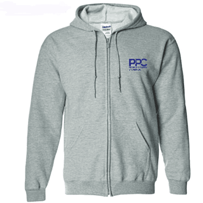PPC Deluxe Zip Up Hoodie - Sport Grey