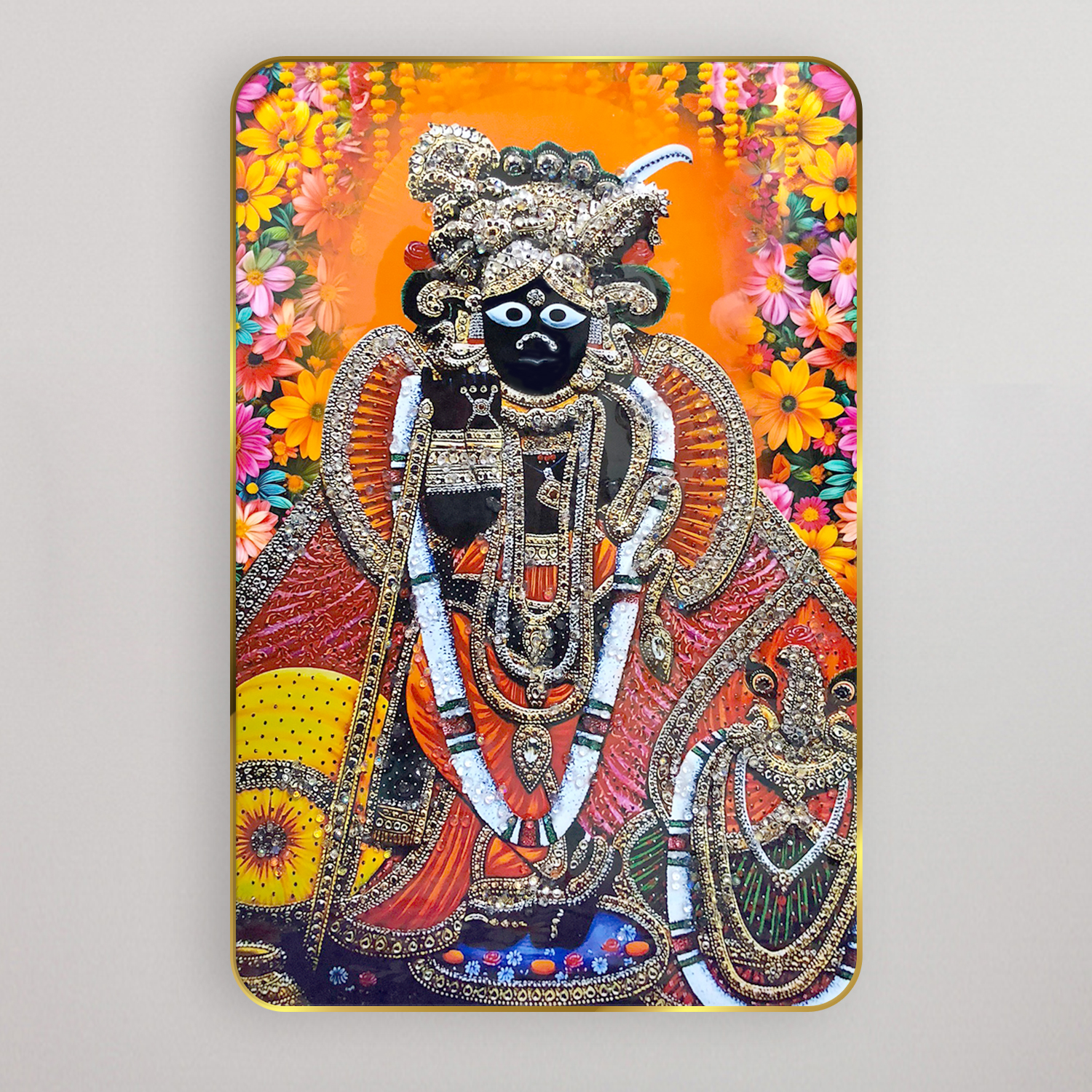 Banke Bihari Ji Wall Painting (12x18 inch) Banke Bihari Ji Wall Painting (12x18 inch)