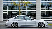 BMW F30 / F35 M-Tech GV Style Carbon Fiber Rear Lip with Diffuser & Caps (2013–2019)