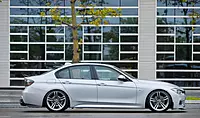 BMW F30 / F35 M-Tech GV Style Carbon Fiber Rear Lip with Caps (2013–2019)