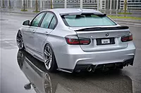 BMW F30 / F35 M-Tech GV Style Carbon Fiber Rear Lip with Caps (2013–2019)