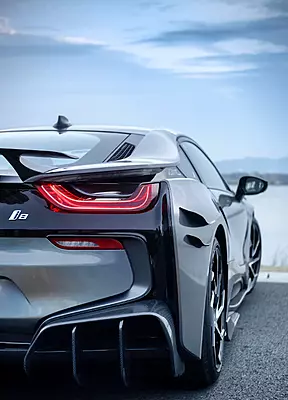 BMW i8 BZK Carbon Fiber Rear Diffuser (2014–2018)