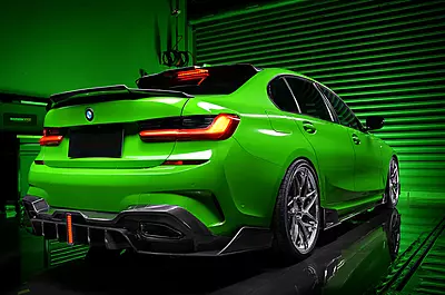 BMW 3 Series G20/G28 Carbon Fiber Rear Diffuser | BKSS Style (2019–2022)