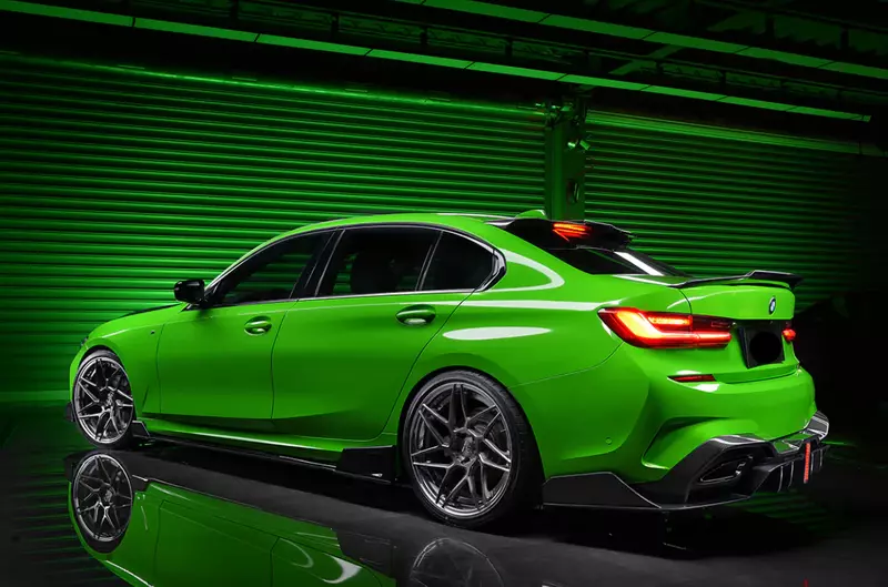 BMW 3 Series G20/G28 Carbon Fiber Rear Diffuser | BKSS Style (2019–2022)