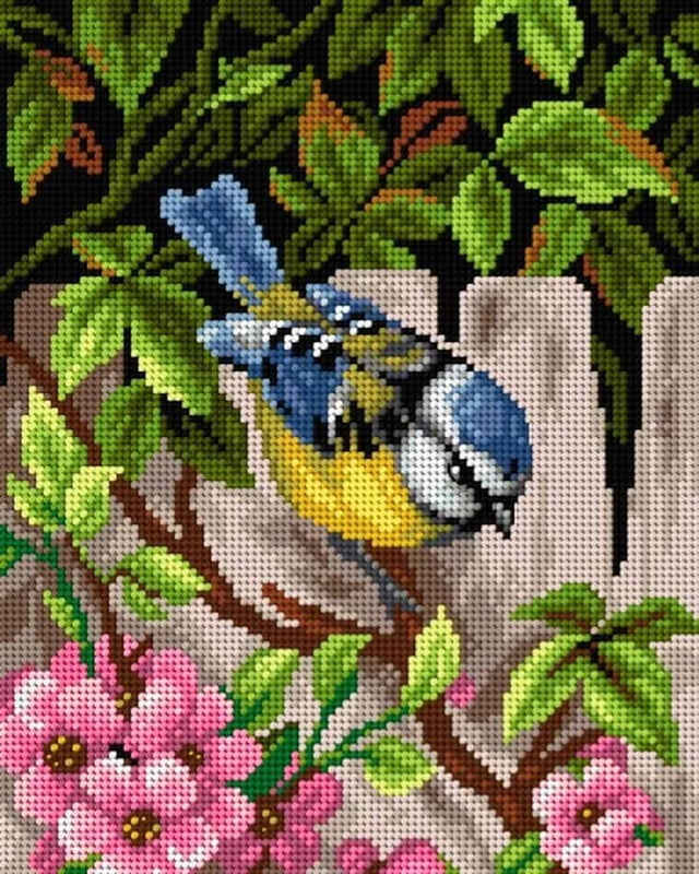 Arriva la Primavera - Tela Mezzopunto da 30x40 cm Arriva la Primavera - Tela Mezzopunto da 30x40 cm