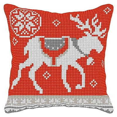 Cuscino Ricamo Punto Croce Orchidea Var. 9590