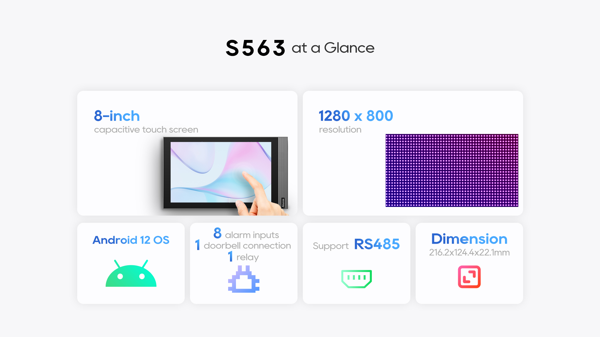 S563 - 8" - Android 12 - PoE