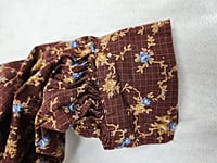 Burgundy Shirt w/Blue Flowers Burgundy Shirt w/Blue Flowers