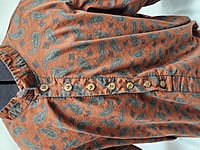 Dark Orange Paisley Print Shirt Dark Orange Paisley Print Shirt