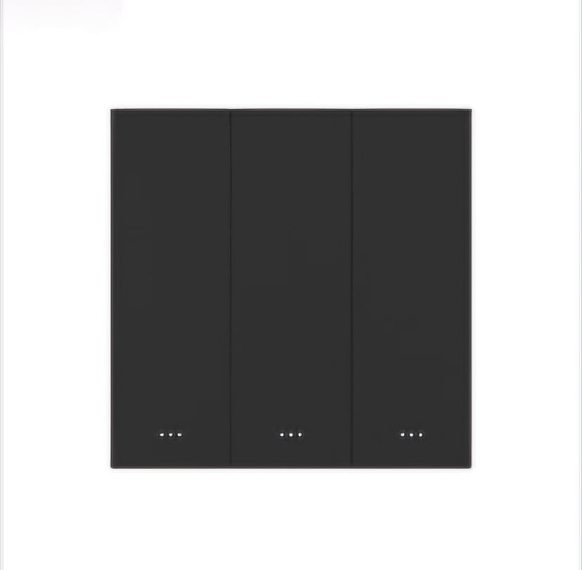 Zigbee 3 Gang Key Switch-EU - Black Zigbee 3 Gang Key Switch-EU - Black
