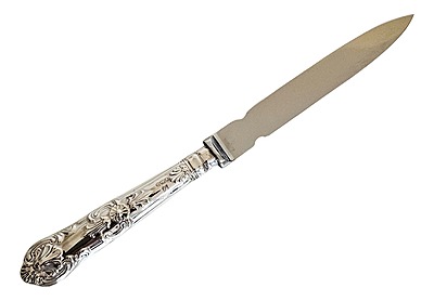 English Sterling Handle Letter Opener/Stainless Blade. SKU:C2066