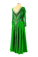 Elegant Green Smooth Dress