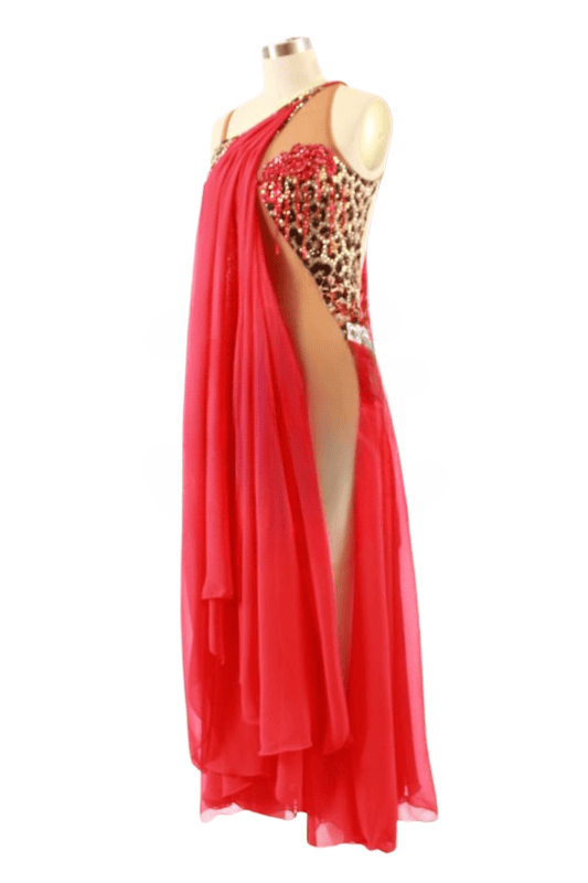 Vibrant Red Smooth Dress