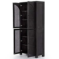 Oxnard Black Solid Wood Bookshelf With Rattan Door Oxnard Black Solid Wood Bookshelf With Rattan Door