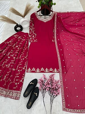 B501: Beautiful Georgette Plazzo Sets