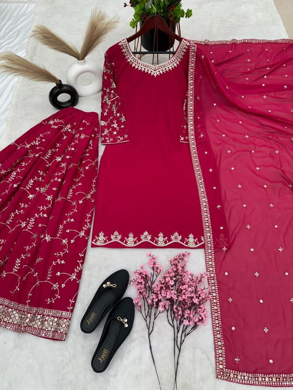 B501: Beautiful Georgette Plazzo Sets