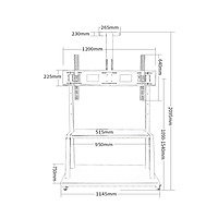 Large cart mount bracket Up to 100" MODEL YD2100 | BRACKETS