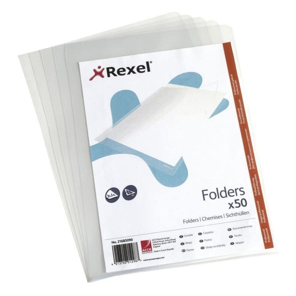 REXEL L-SHAPE FOLDER 150mic #21685090 REXEL L-SHAPE FOLDER 150mic #21685090