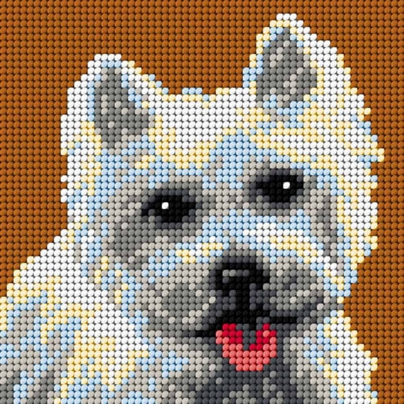 Copy of Kit ricamo mezzopunto 15x15 cm - Cagnolino Copy of Kit ricamo mezzopunto 15x15 cm - Cagnolino