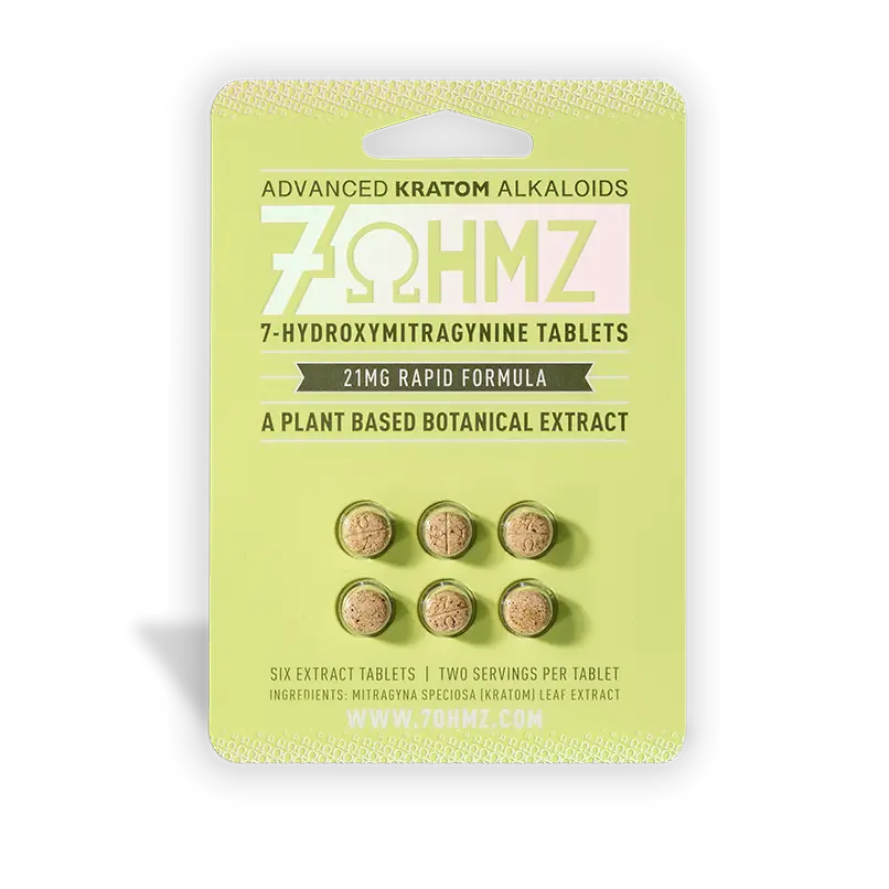 7Ohmz Kratom - Alkaloids 21mg - Rapid Release 6pk 20ct