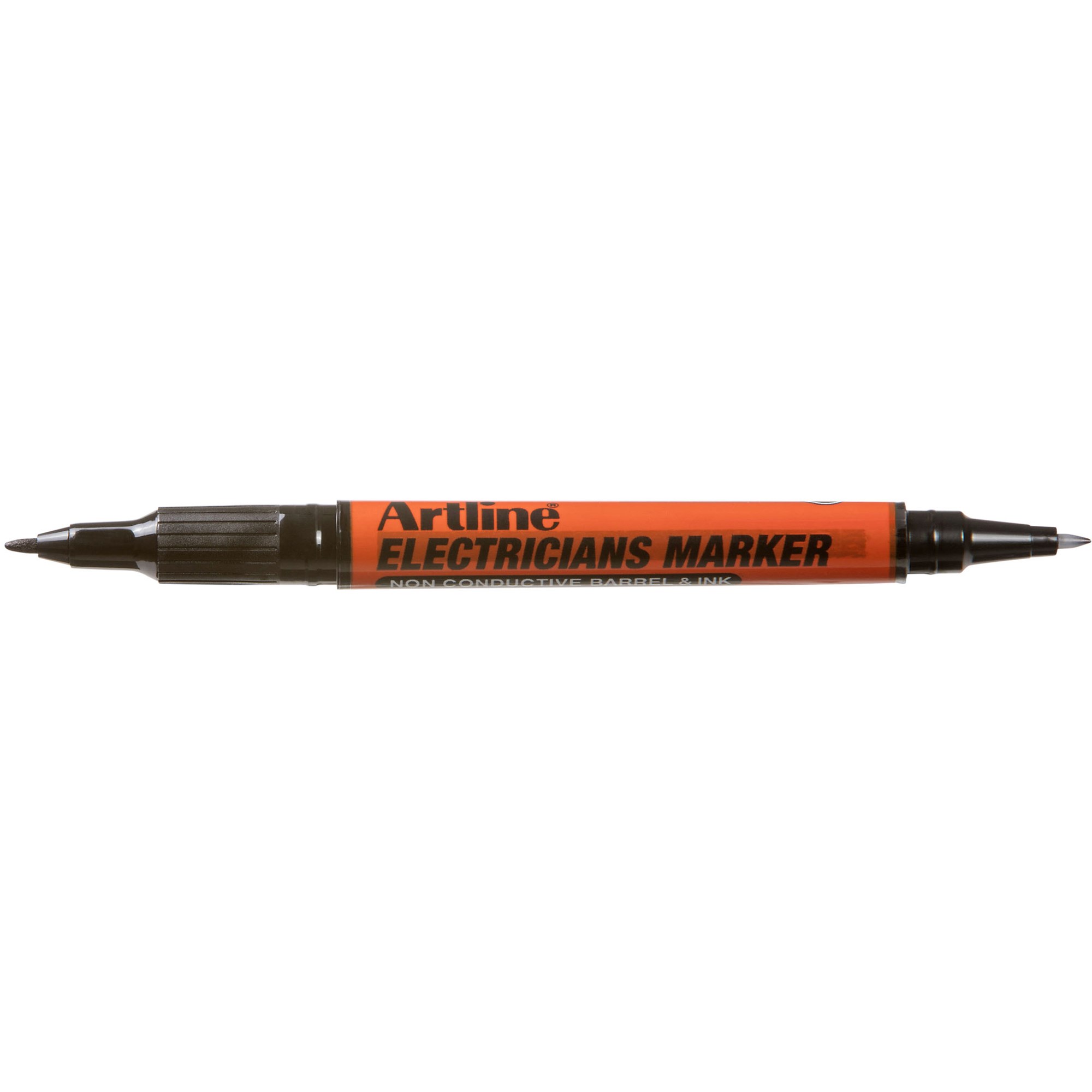 Artline Electricians Permanent Marker 0.4-1mm Dual Nib Black Box 12