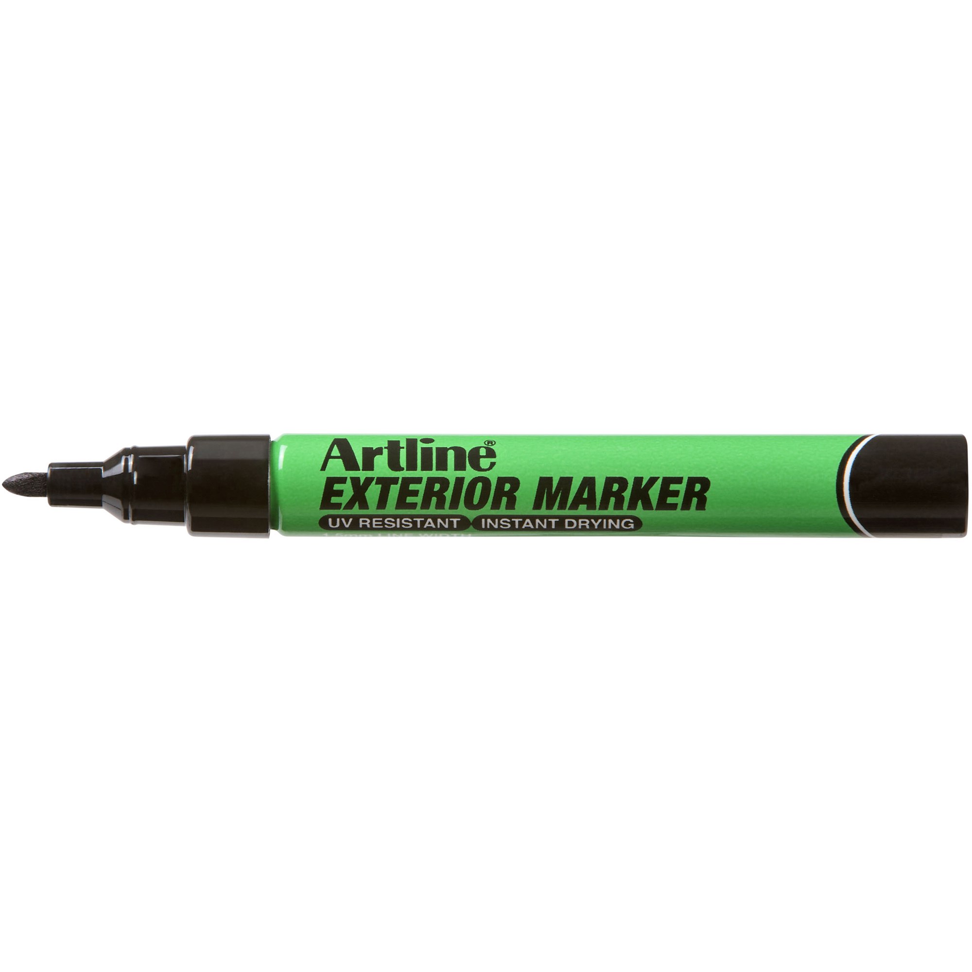 Artline Exterior Permanent Marker Bullet 1.5mm Black Box 12