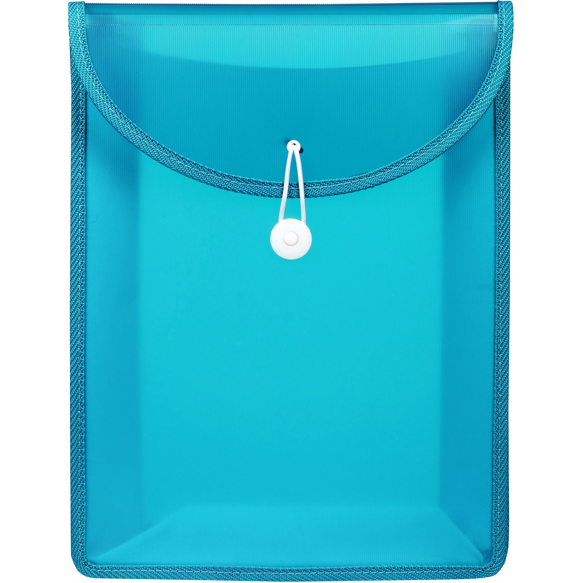 Marbig Document Wallet A4 Top Load 65mm Gusset Aqua