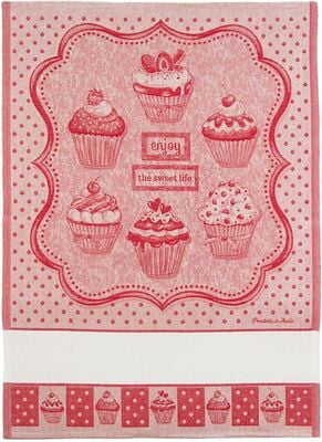Asciugapiatti da ricamare serie Cupcake