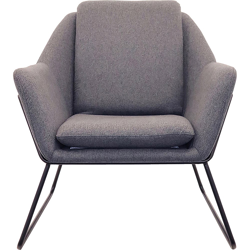 Rapidline Cardinal Lounge Chair 1 Seater 755W x 800D x 870mmH Charcoal Ash Fabric