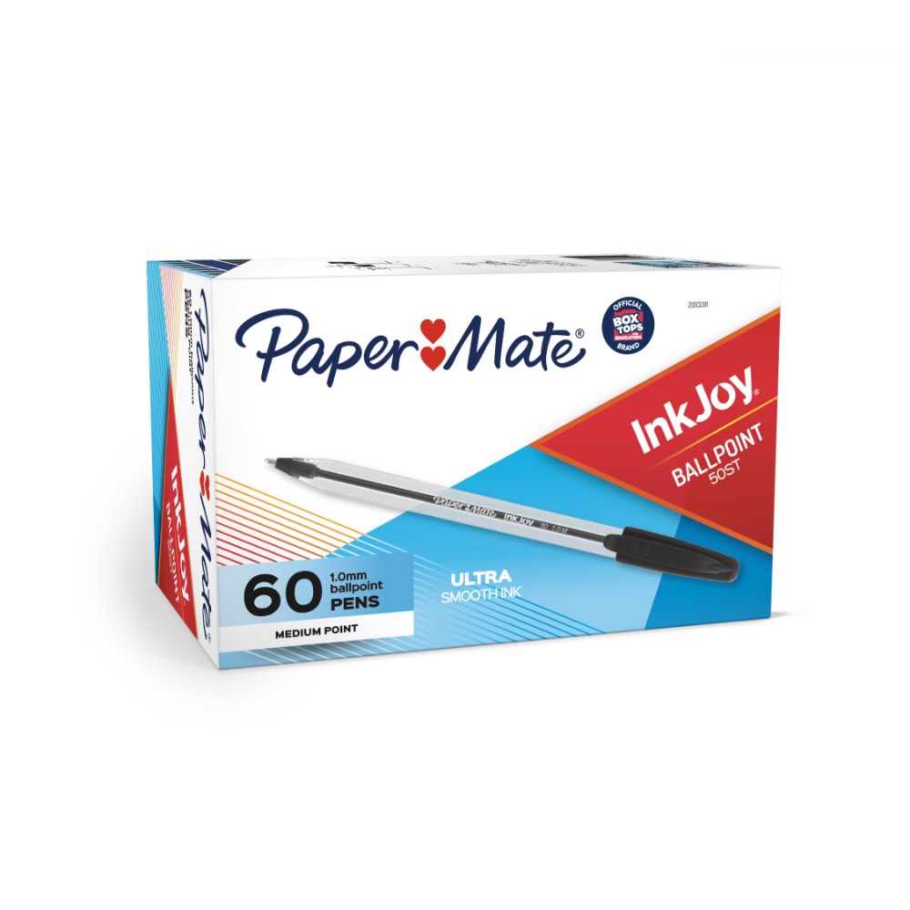 Papermate Inkjoy 100 Ballpoint Pen 1.0mm Black Box of 60
