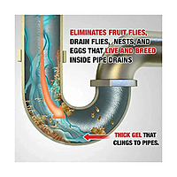GREEN GOBBLER Fruit Fly Killer Gel Drain Opener and Cleaner 32oz