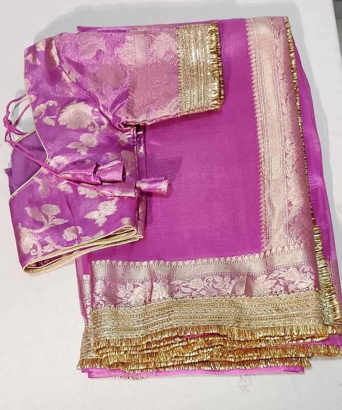 E8:Ready To Ship Beautiful Organza Silk Saree With Stitched Blouse E8:Ready To Ship Beautiful Organza Silk Saree With Stitched Blouse