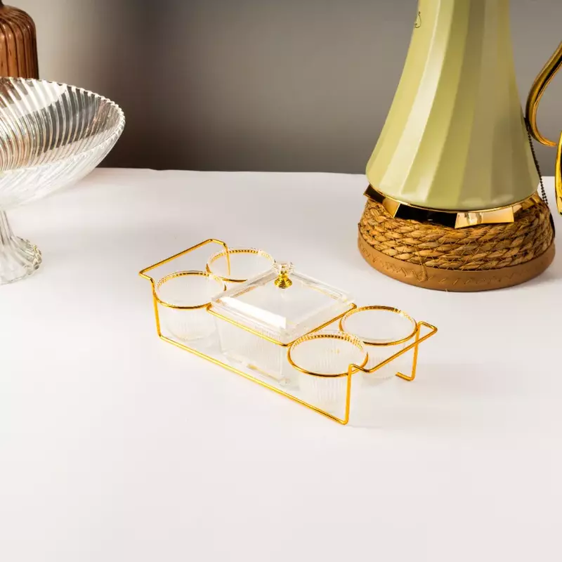 ستاند ضيافة مميز مع 4 فناجين سادة