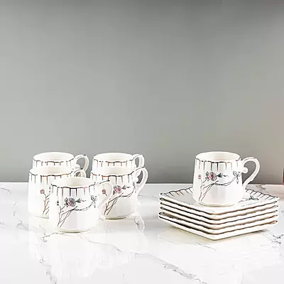 طقم فناجين قهوة مورد عدد 6 فناجين