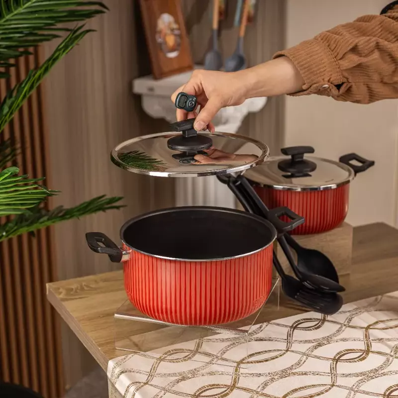 قدر نيوفلون غير لاصق 28 سم بغطاء